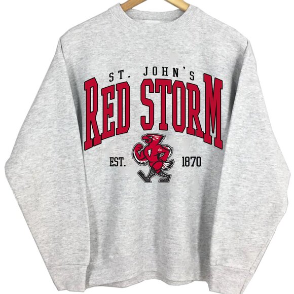 St Johns University Varsity Teams Red Storm NCAA Sweatshirt Shirt Sweater - Picture 2 of 3